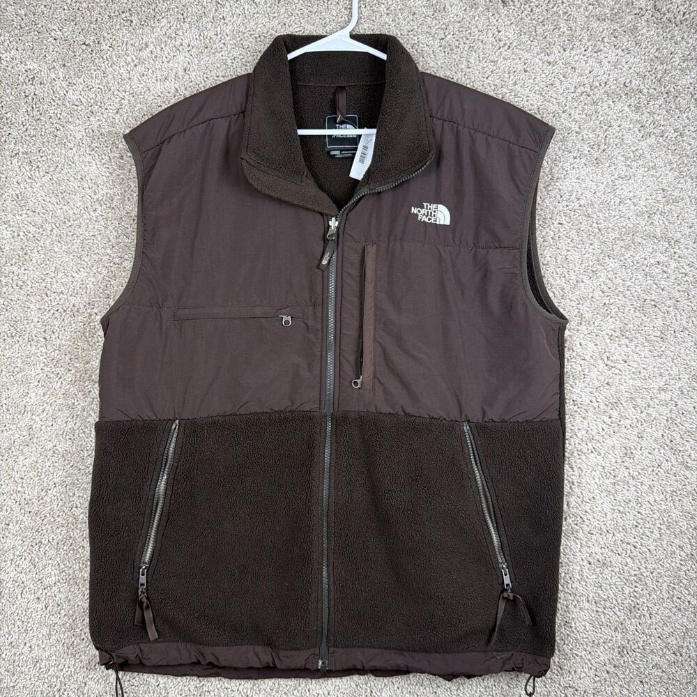 The North Face Vest Mens XL Denali Full Zip Fleece Brown Polartec EUC